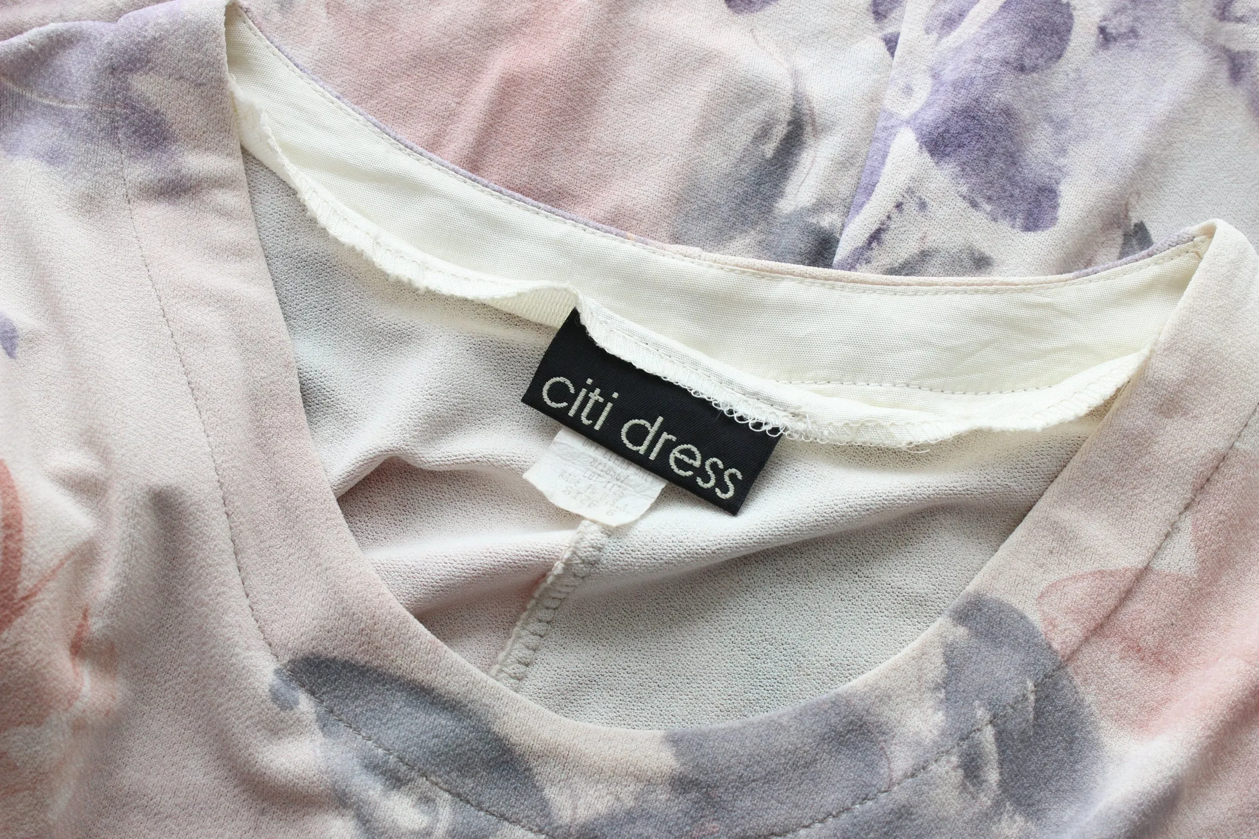 90s Slinky Watercolour Pastel Tee Dress