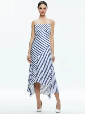 Alice and Olivia Rosa Asymmetrical Slip Dress