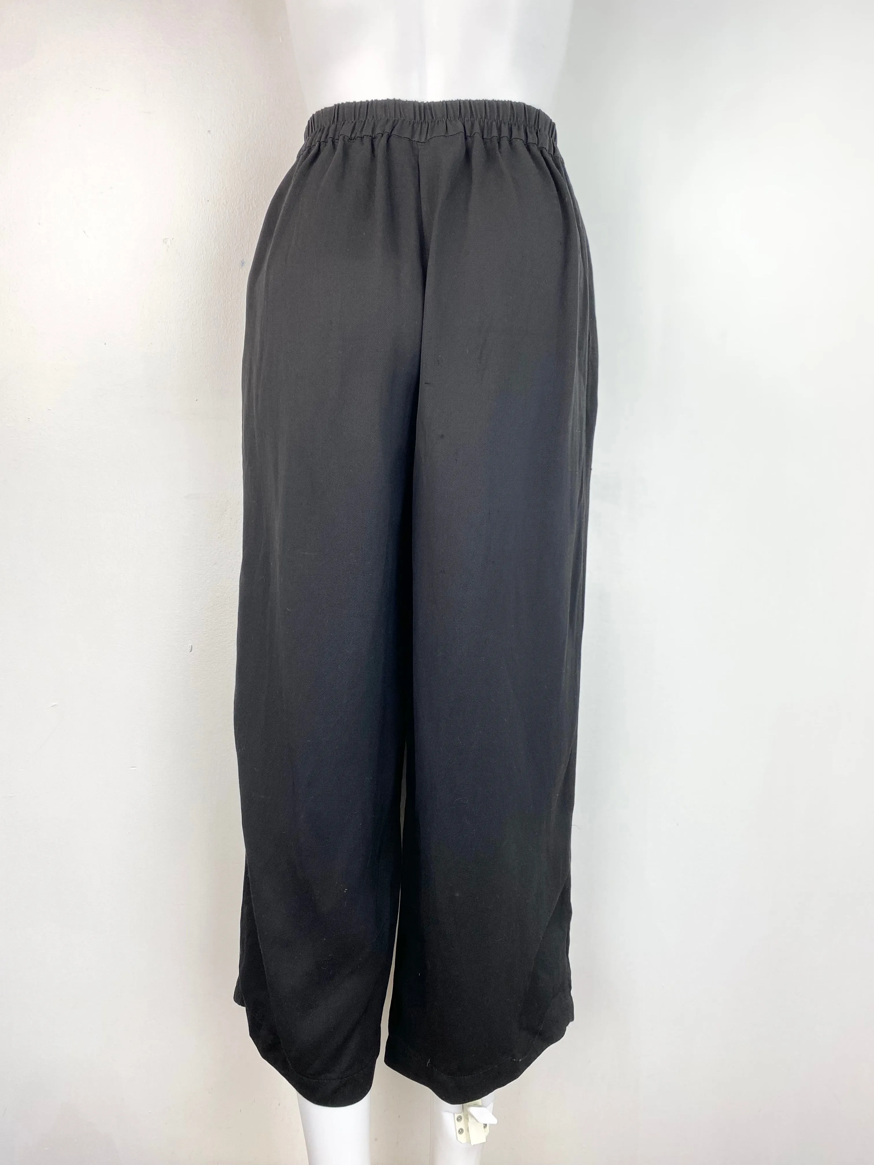 Alpha 60 Black Linen Blend Culottes - AU 6 / 8