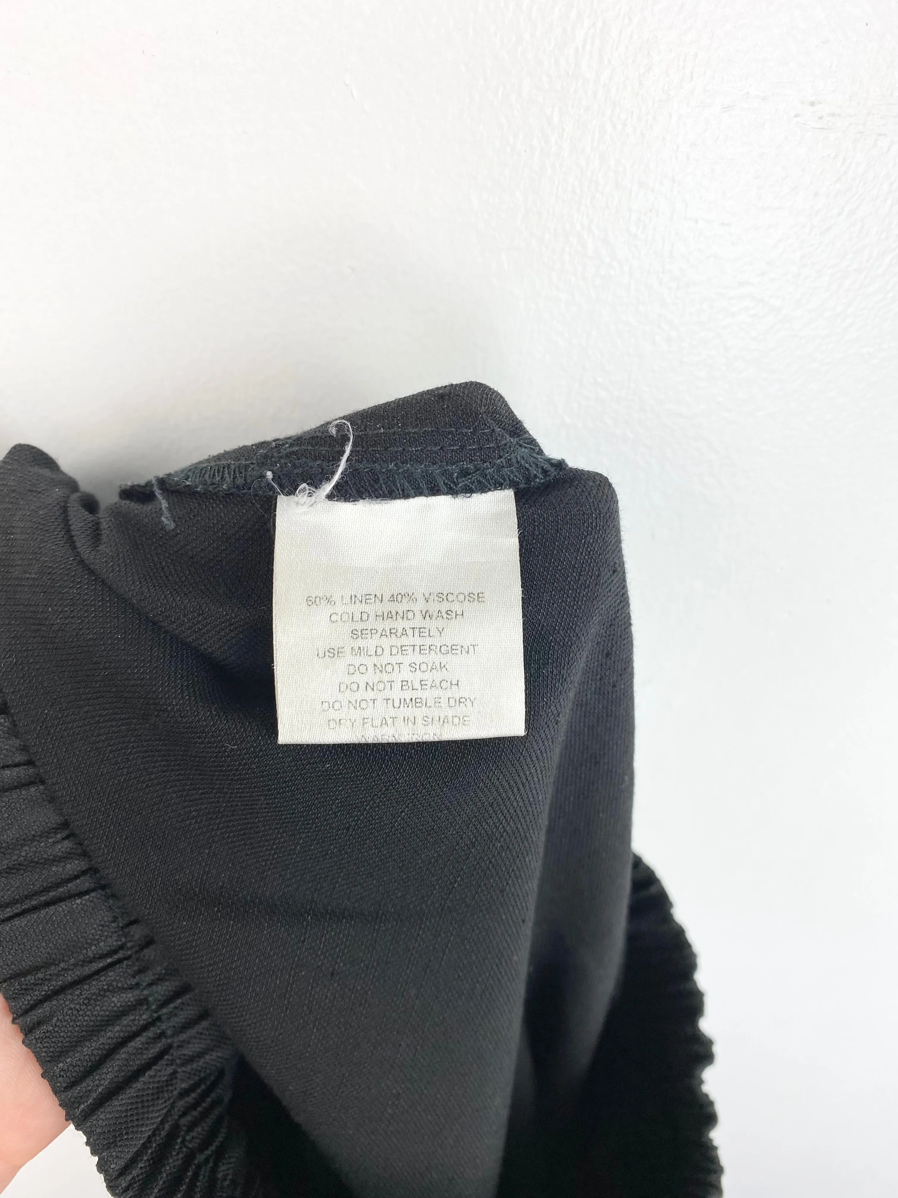 Alpha 60 Black Linen Blend Culottes - AU 6 / 8