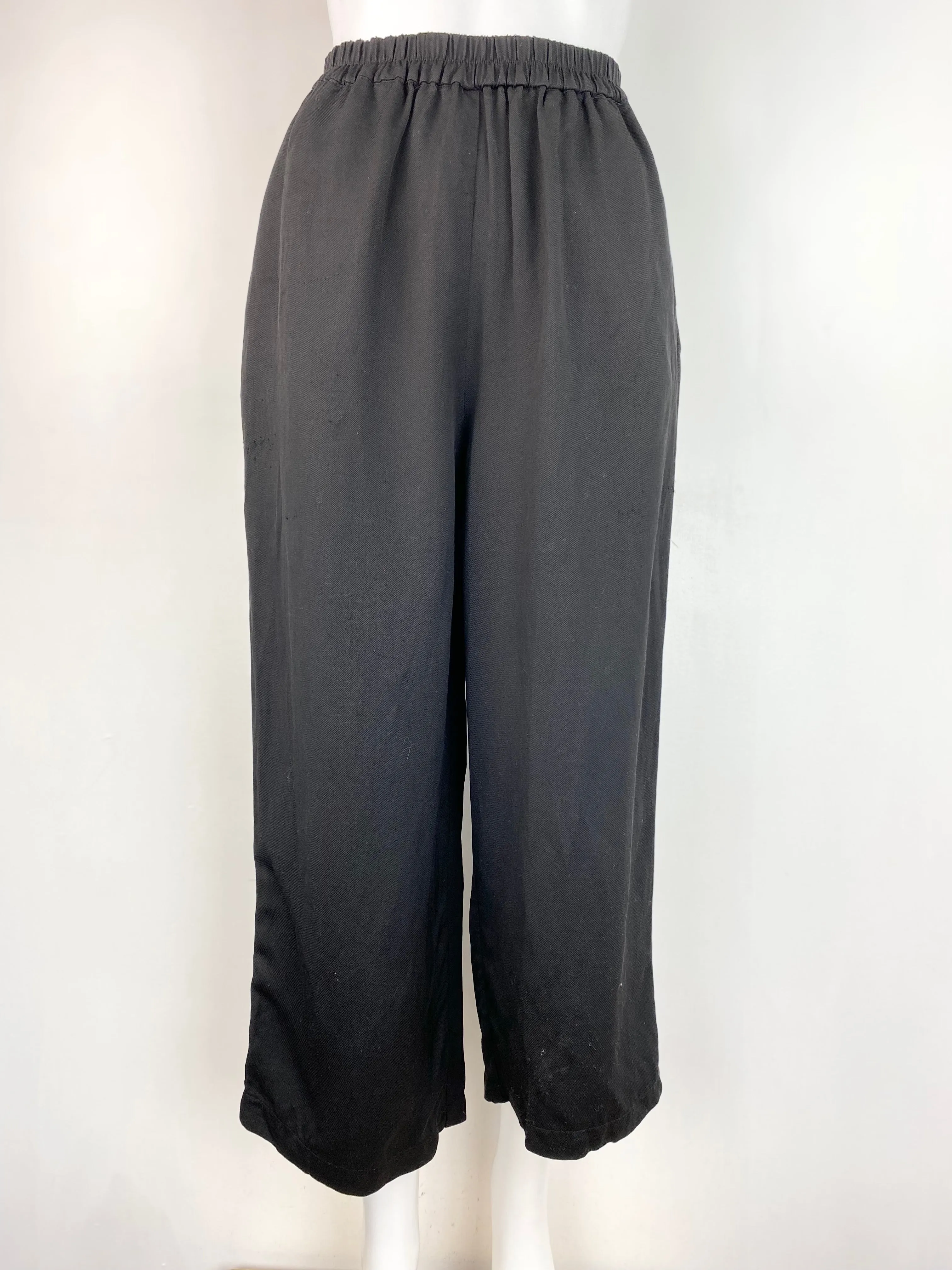 Alpha 60 Black Linen Blend Culottes - AU 6 / 8