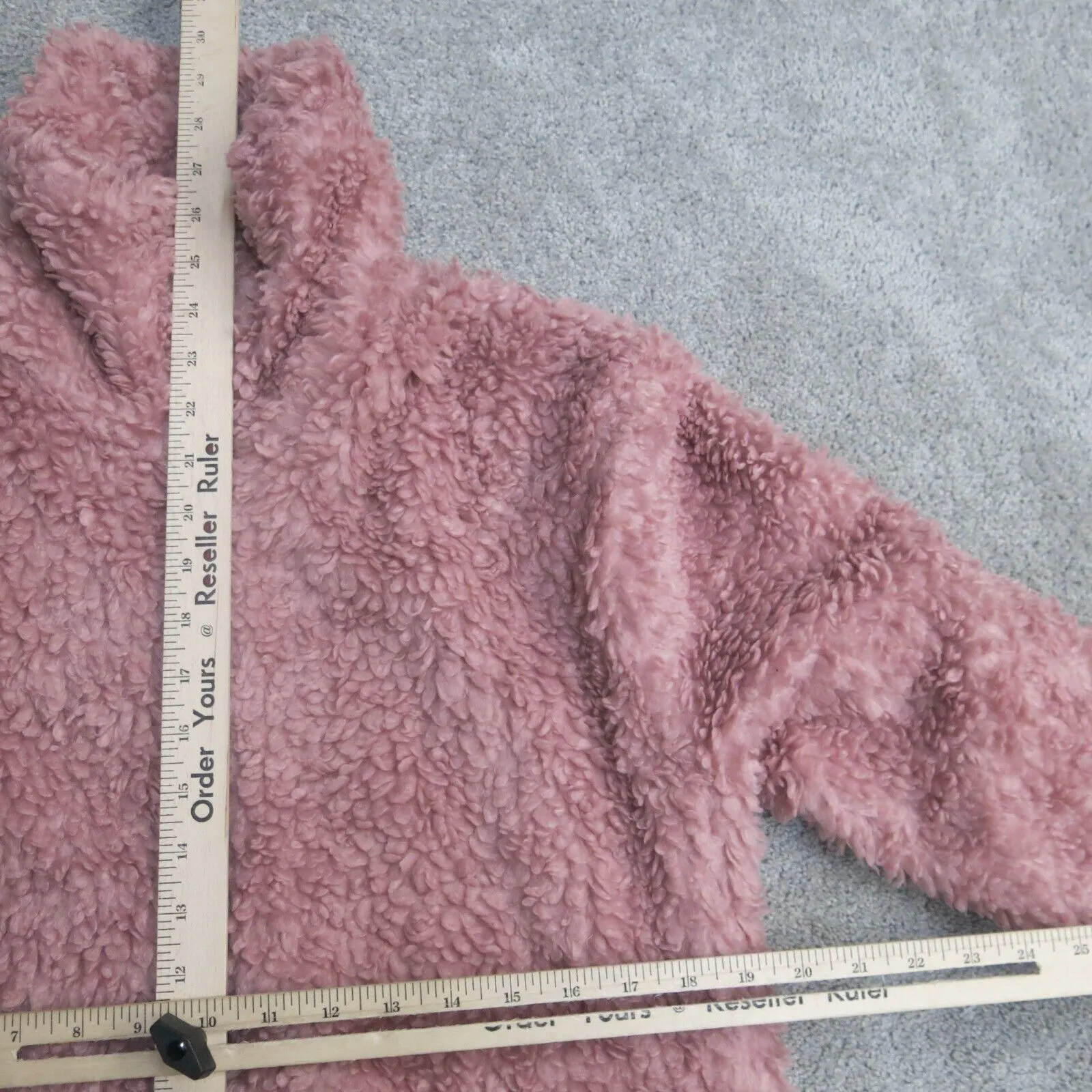 BB Dakota Jacket Womens L Pink Fleece Teddy Coat Bomber Jacket Full Zip Outdoor