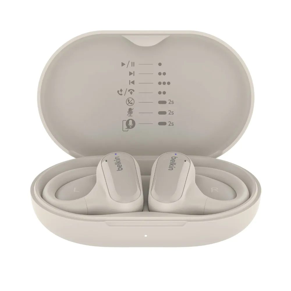BELKIN Audio Open-Ear Wireless Earbuds Soundform Clear