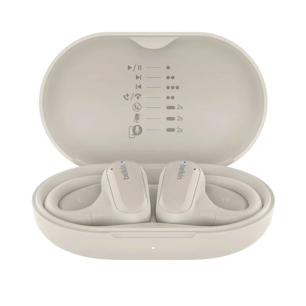 BELKIN Audio Open-Ear Wireless Earbuds Soundform Clear