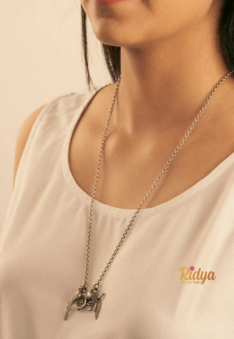 Birds In A Nest Contemporary Necklace And Ring Set