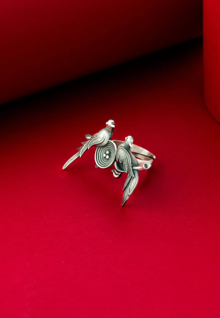 Birds In A Nest Contemporary Necklace And Ring Set