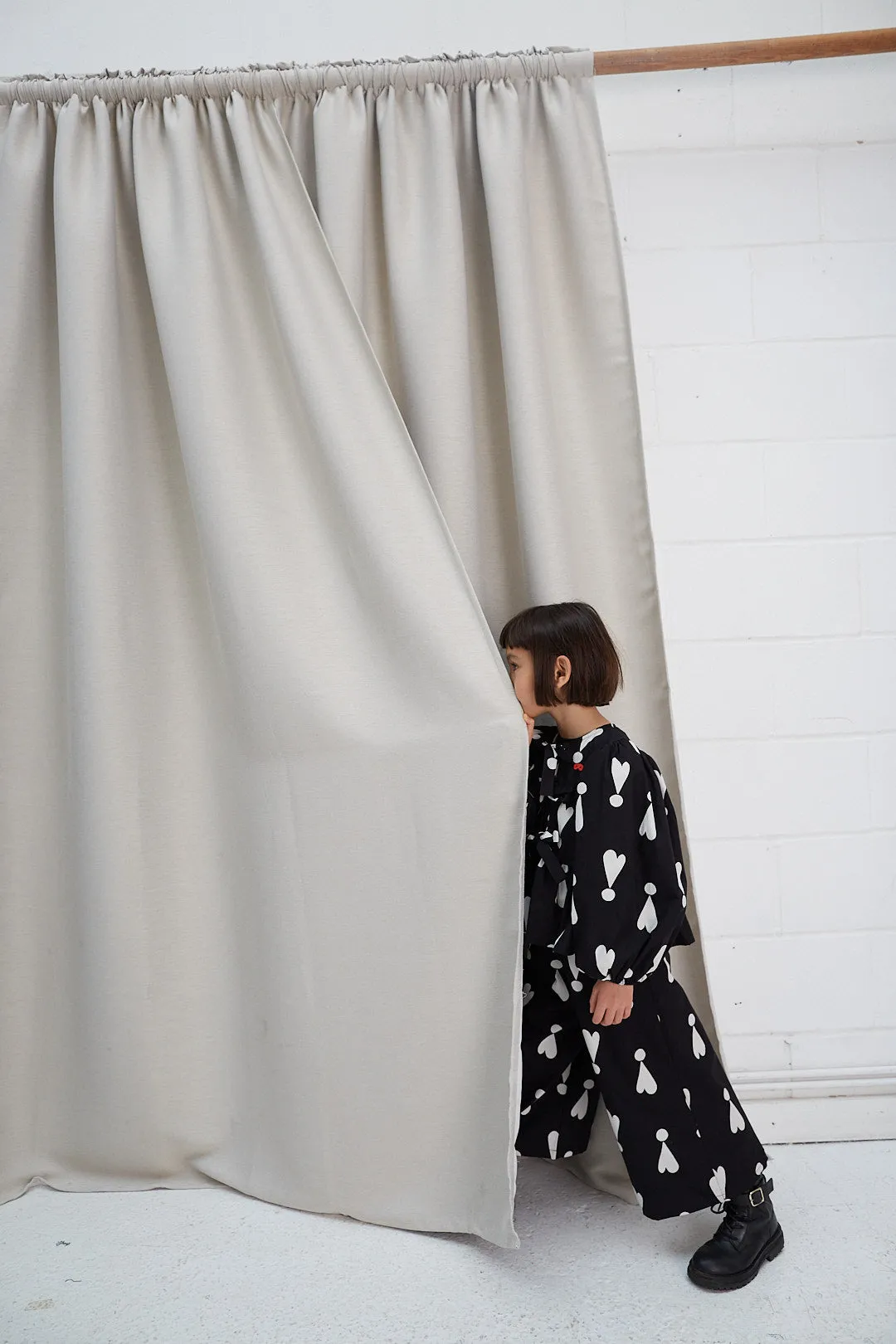 Black Exclamation Hearts Culottes
