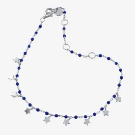 Blue Starry Sterling Silver Bracelet