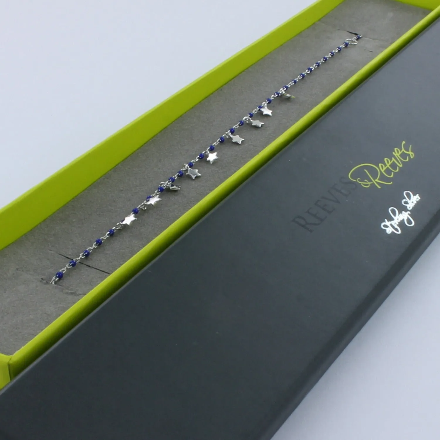 Blue Starry Sterling Silver Bracelet