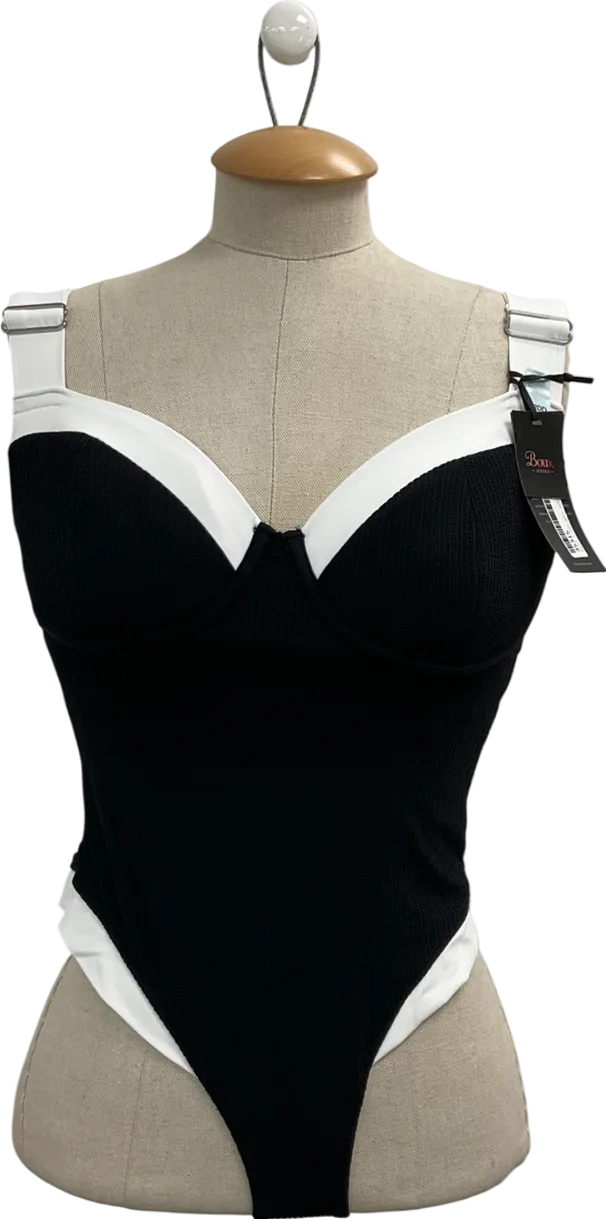 boux avenue Black Rivoli Monochrome Swimsuit UK 32D