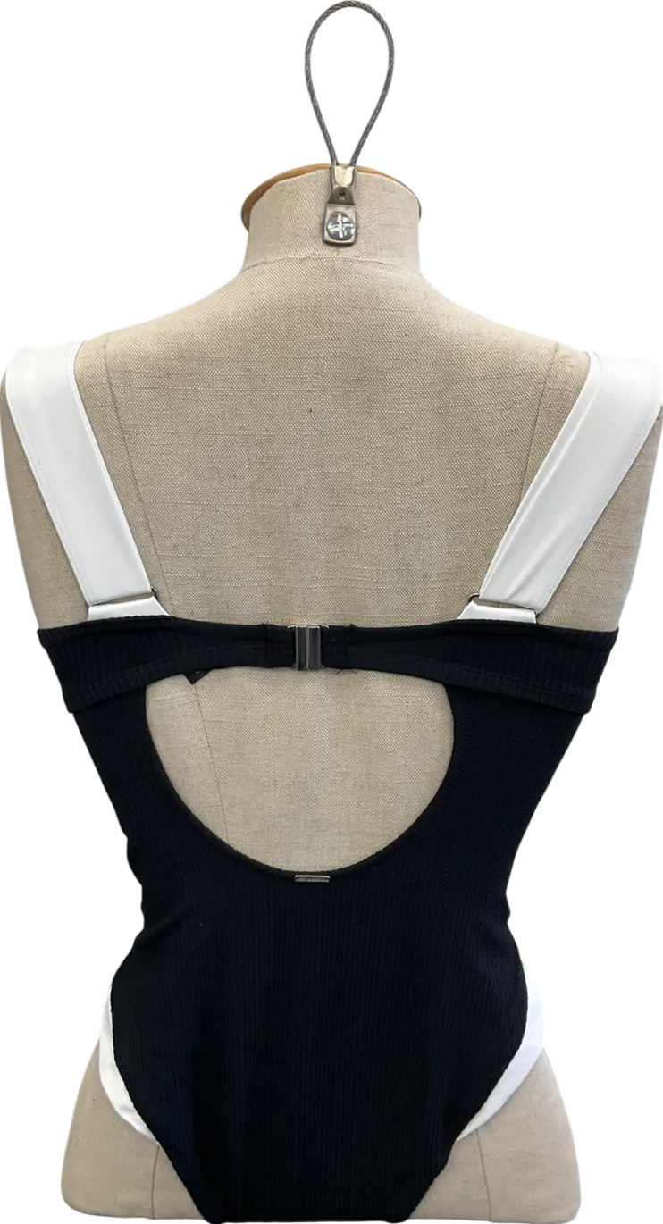 boux avenue Black Rivoli Monochrome Swimsuit UK 32D