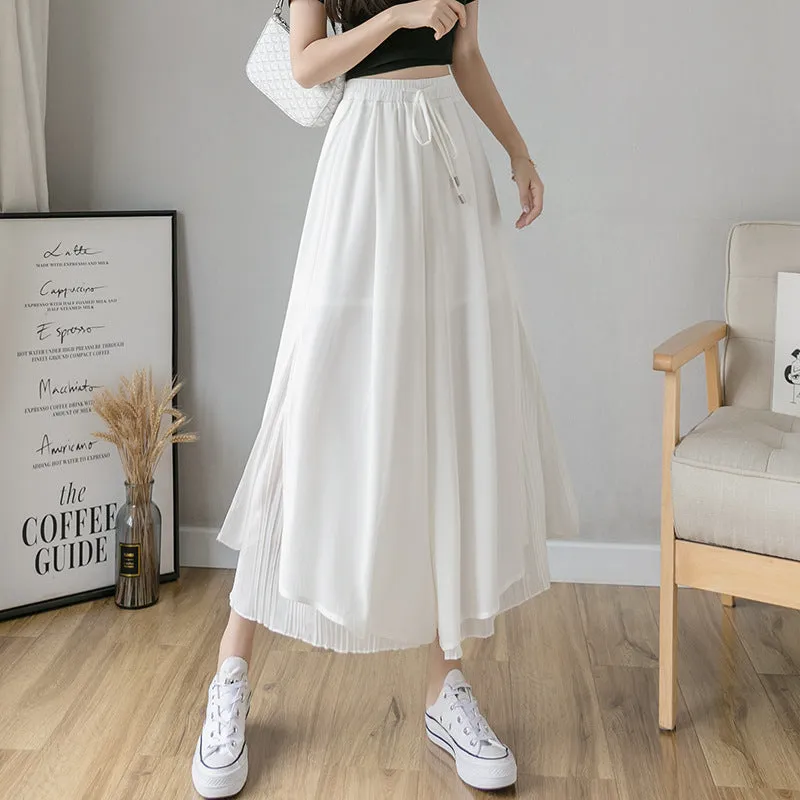 Chiffon Wide Leg High Waist Culottes