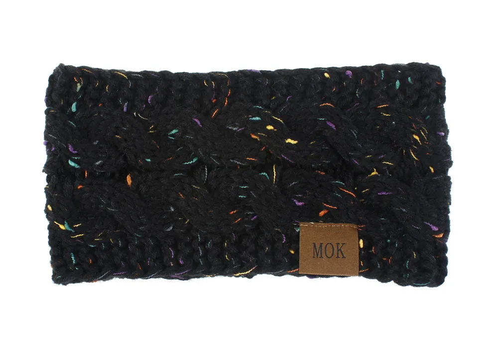 Colorful wool knitted headbands perfect gift for mothers, daughters and grandmothers