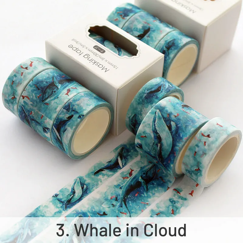 Creative Sakura Oil Painting Starry Sky Boxed Washi Tape Set