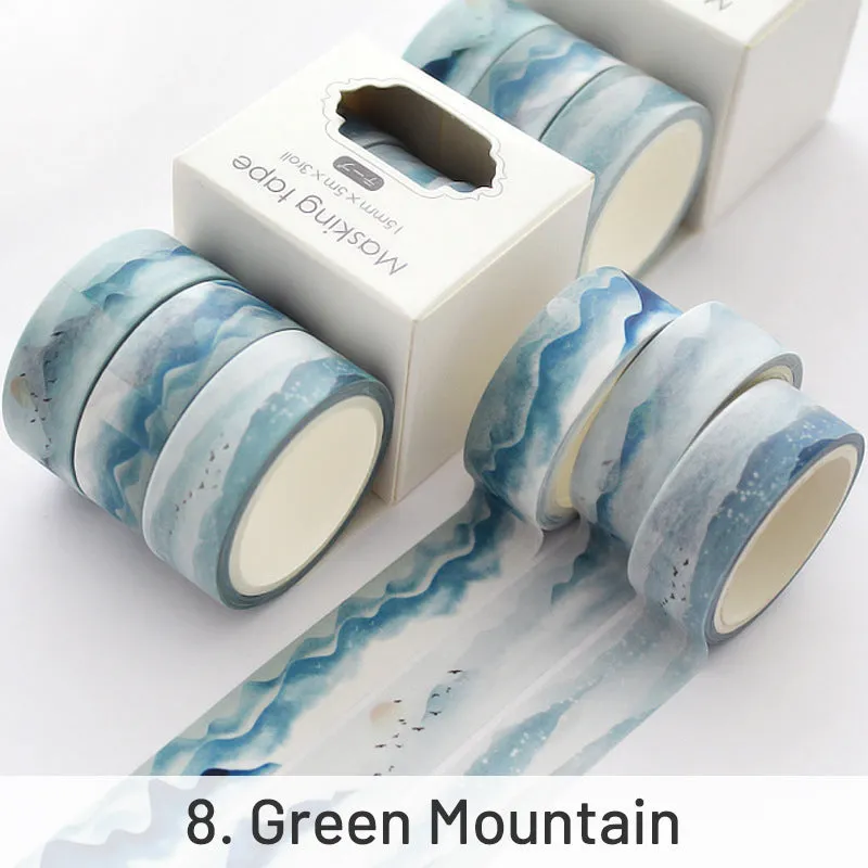 Creative Sakura Oil Painting Starry Sky Boxed Washi Tape Set