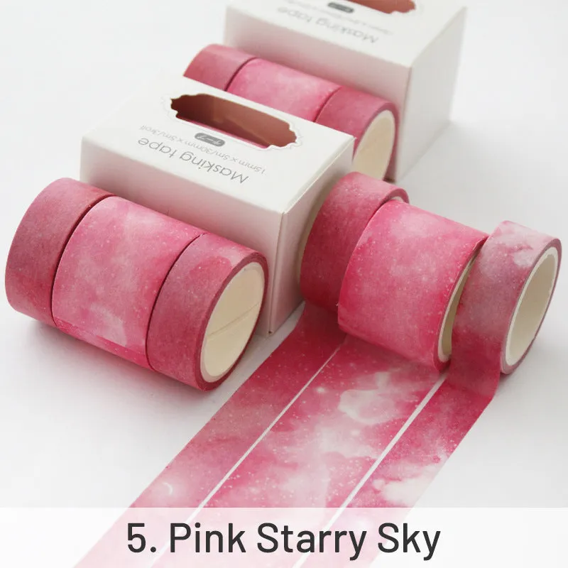 Creative Sakura Oil Painting Starry Sky Boxed Washi Tape Set