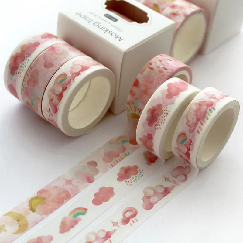 Creative Sakura Oil Painting Starry Sky Boxed Washi Tape Set