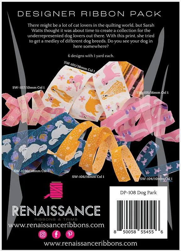 Designer Pack Ribbon-  Dog Park by Sarah Watts for Ruby Star Society