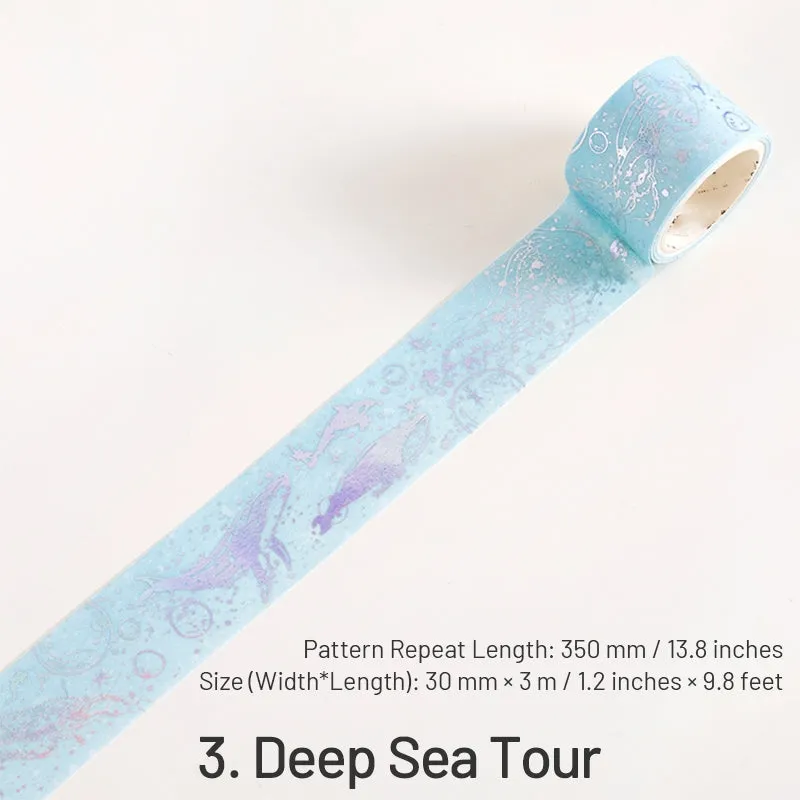 Holographic Hot Stamping Washi Tape-Butterfly, Sea, Snow, Starry, Sky, Flower