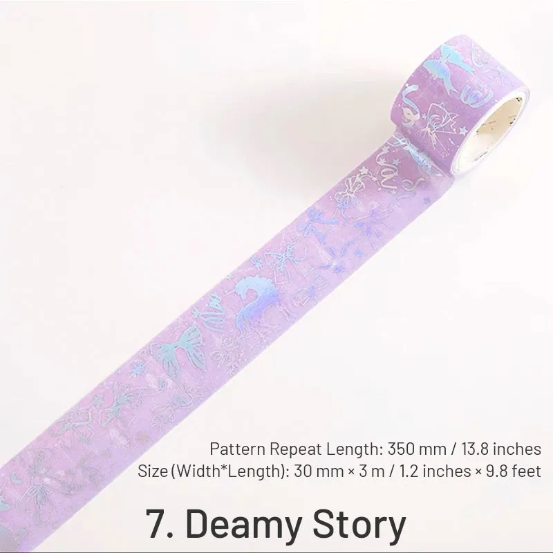Holographic Hot Stamping Washi Tape-Butterfly, Sea, Snow, Starry, Sky, Flower