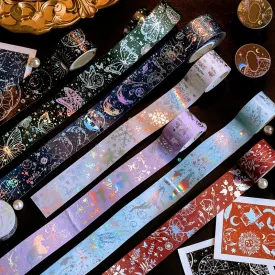 Holographic Hot Stamping Washi Tape-Butterfly, Sea, Snow, Starry, Sky, Flower