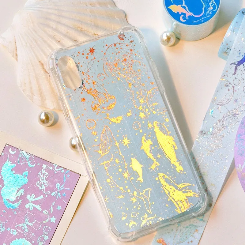Holographic Hot Stamping Washi Tape-Butterfly, Sea, Snow, Starry, Sky, Flower