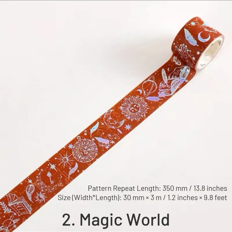 Holographic Hot Stamping Washi Tape-Butterfly, Sea, Snow, Starry, Sky, Flower