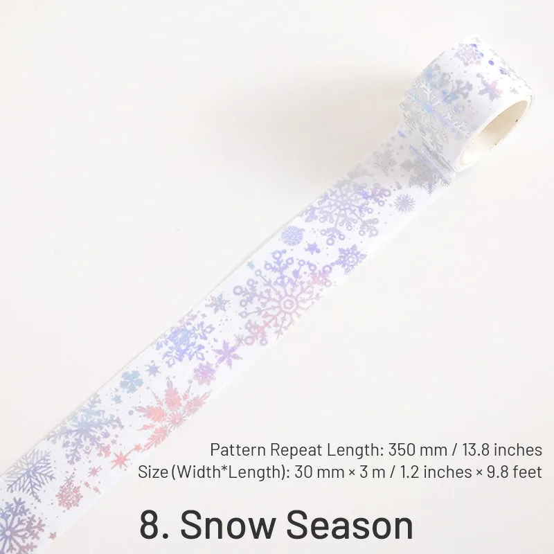 Holographic Hot Stamping Washi Tape-Butterfly, Sea, Snow, Starry, Sky, Flower