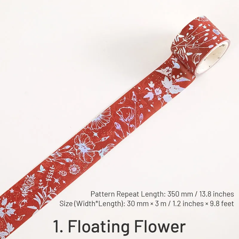 Holographic Hot Stamping Washi Tape-Butterfly, Sea, Snow, Starry, Sky, Flower