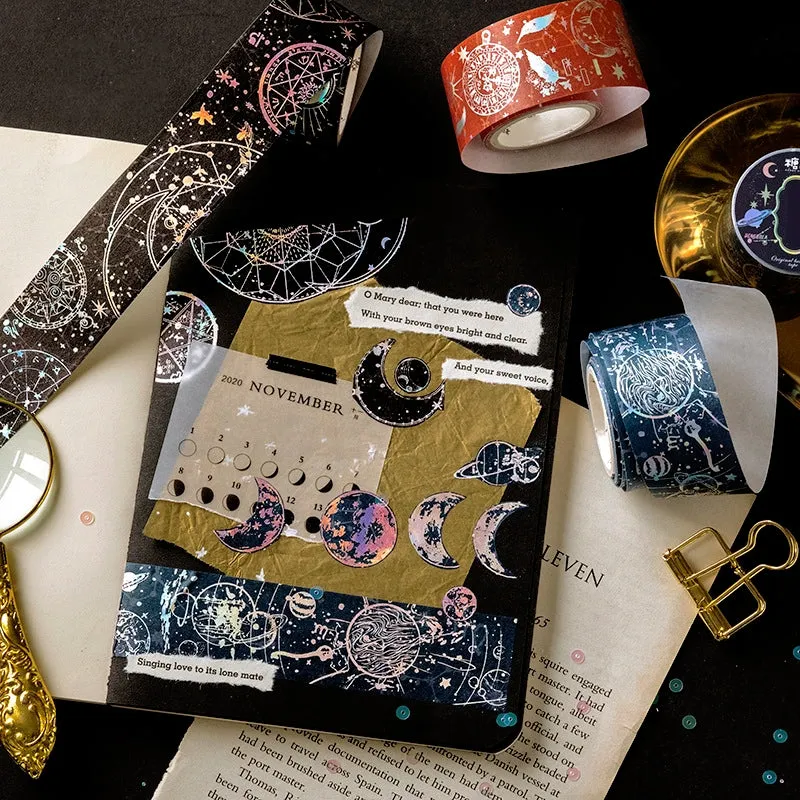 Holographic Hot Stamping Washi Tape-Butterfly, Sea, Snow, Starry, Sky, Flower