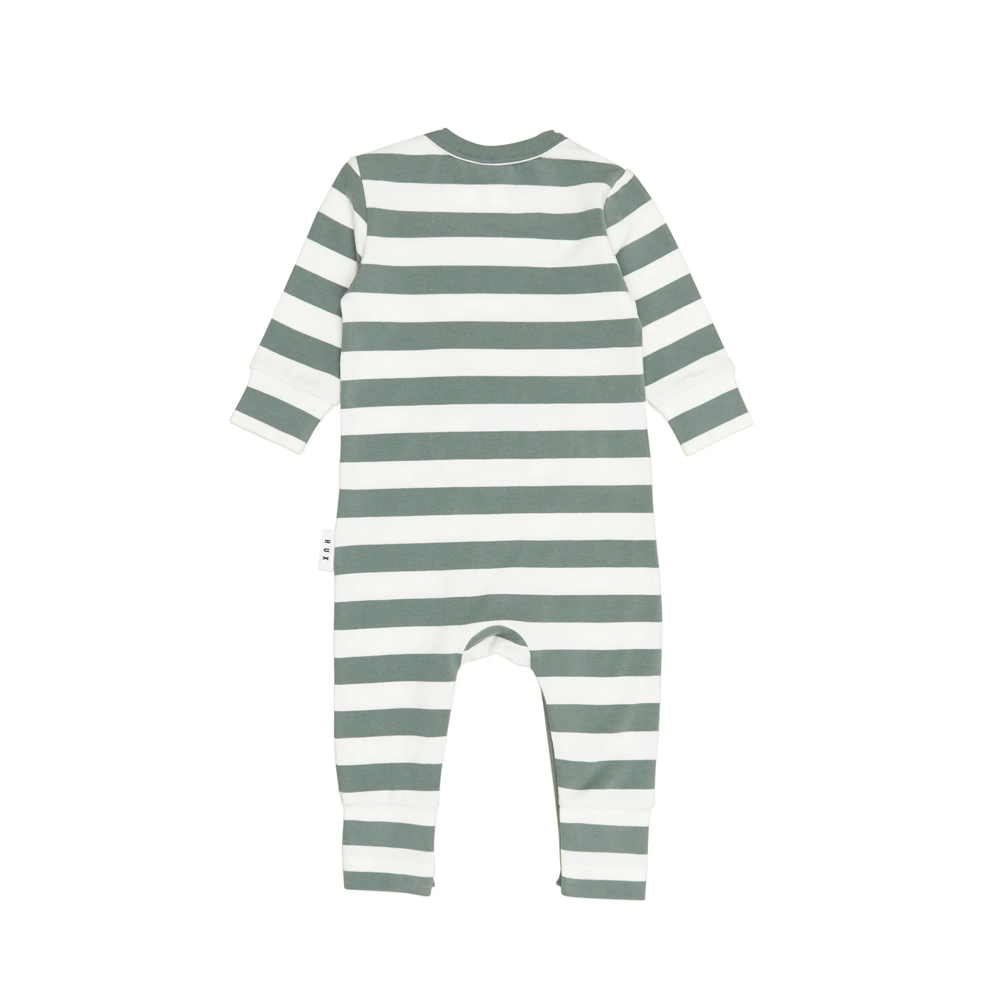 Huxbaby Teddy Hux Stripe Romper - Spruce   Almond
