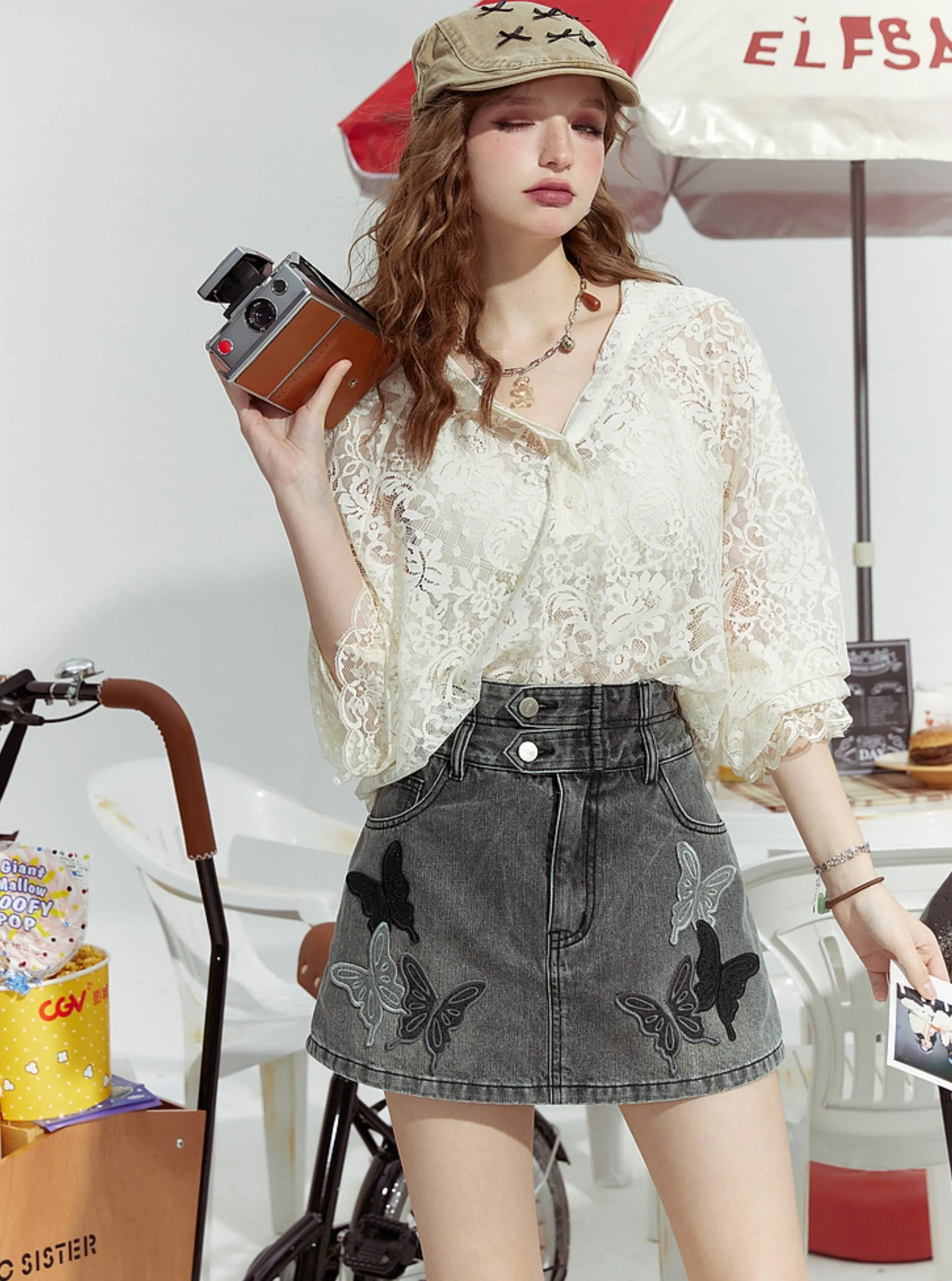 Light High Waist Culottes Skirt
