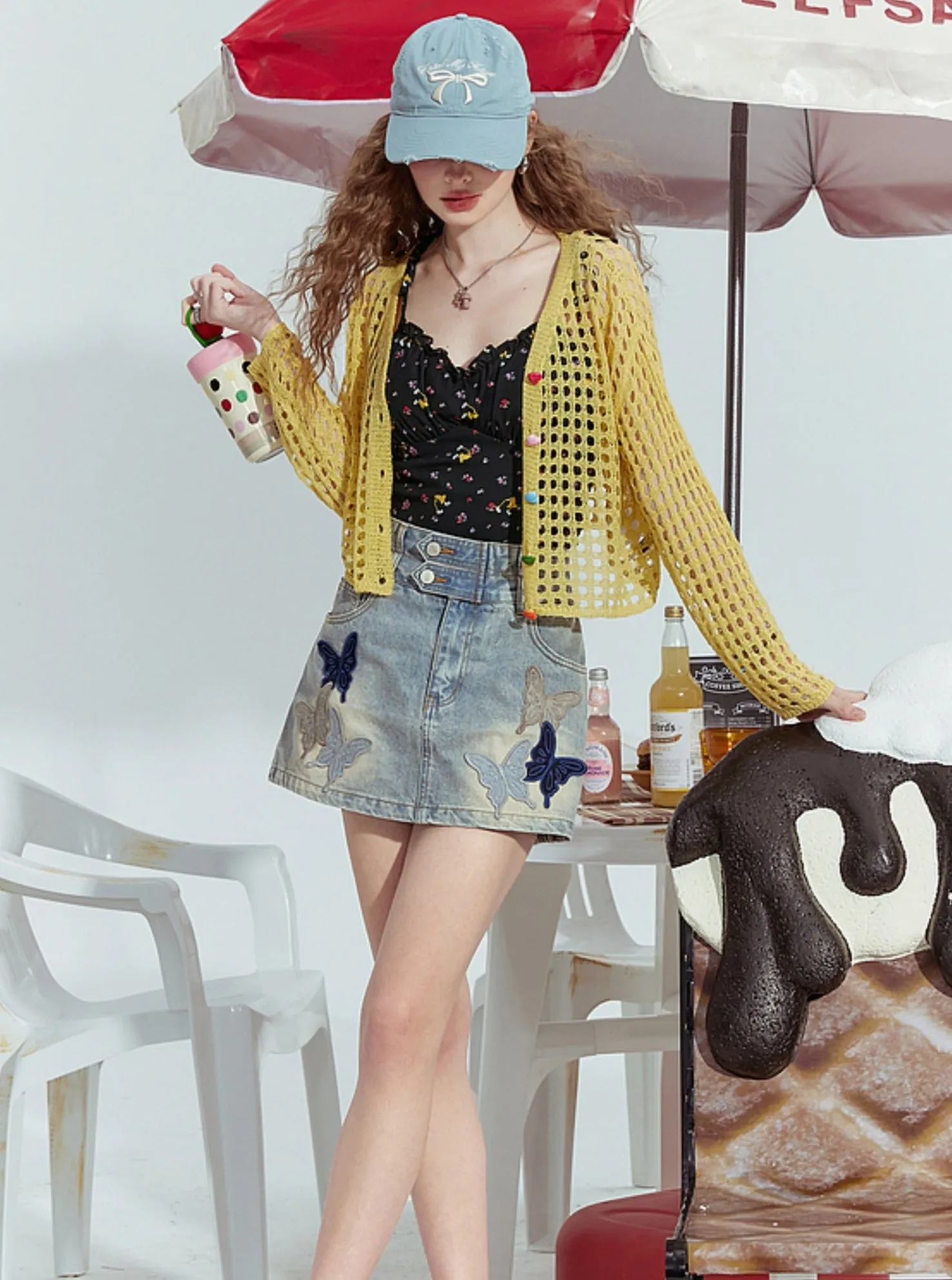 Light High Waist Culottes Skirt