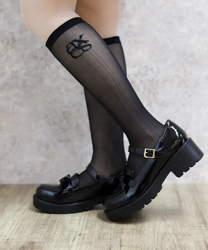 Logo Sheer High Socks