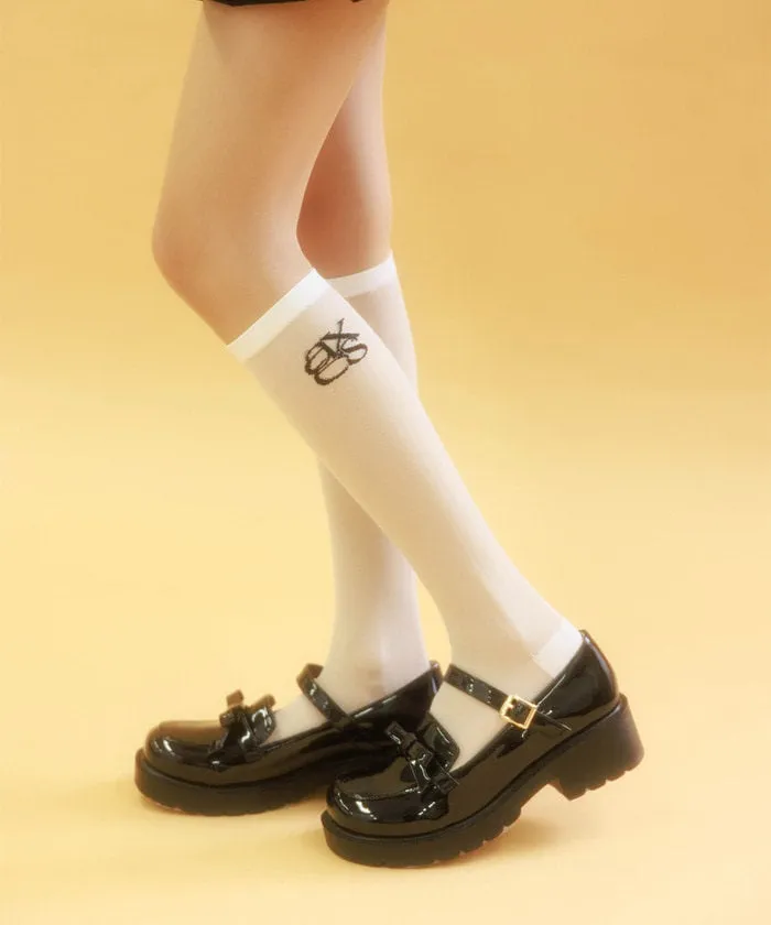 Logo Sheer High Socks