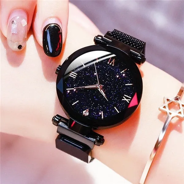 Luxury Starry Sky Magnetic Mesh Belt Band Watch