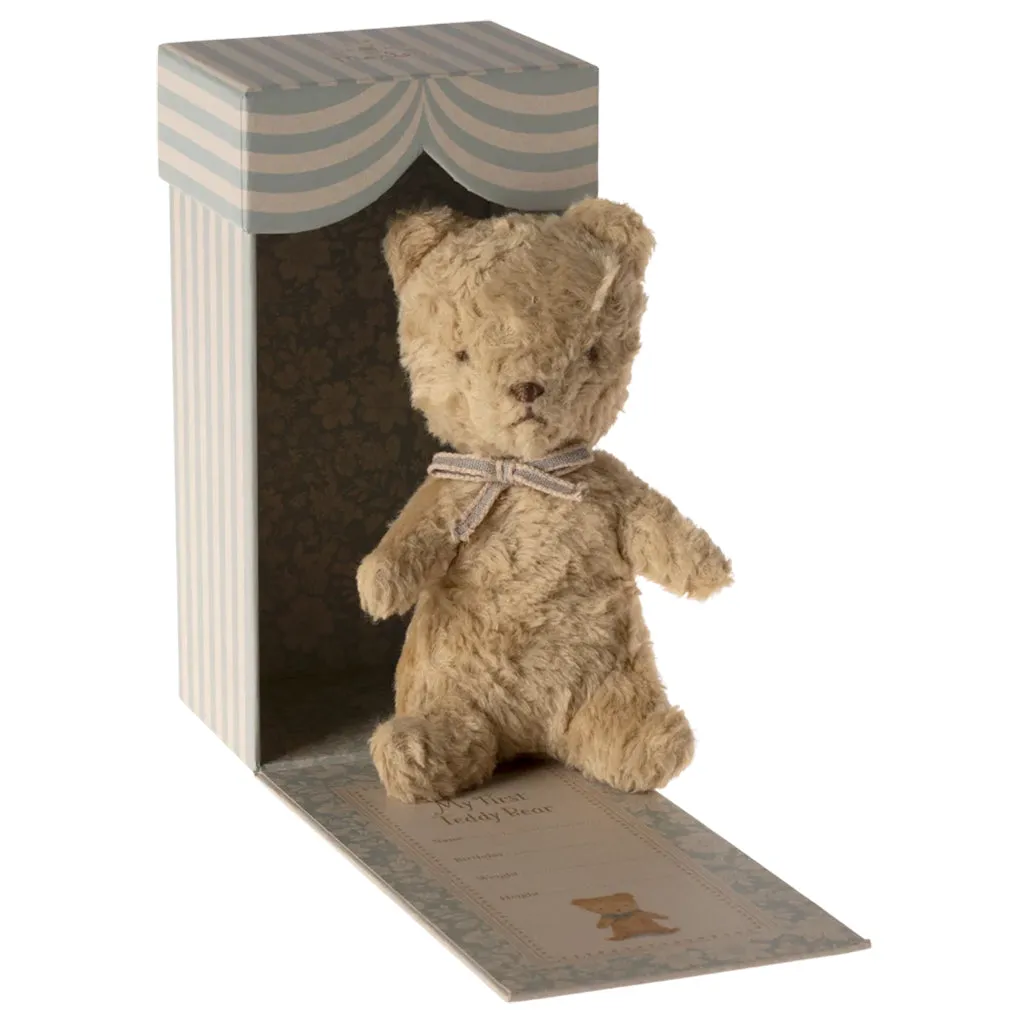 Maileg Toys My First Teddy Soft Toy Sand Blue