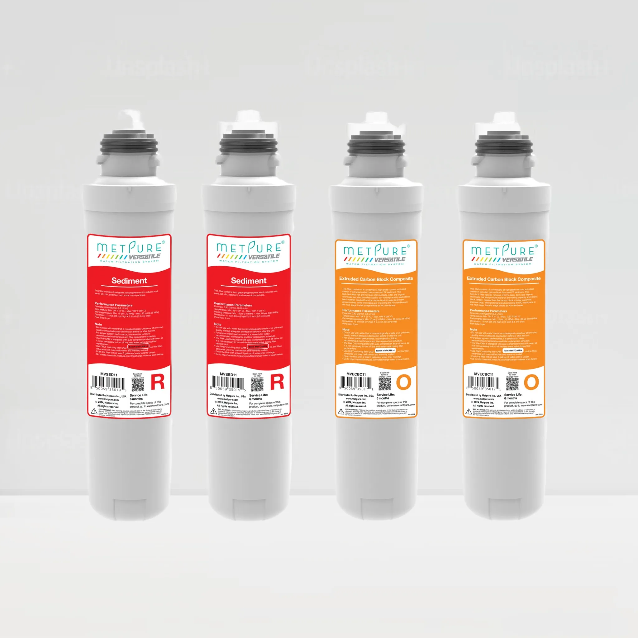 Metpure Versatile RROO Quick Twist Replacement Cartridge Filter Set
