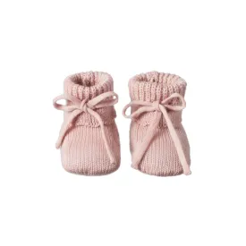 Nature Baby Teddy Booties - Rose Dust