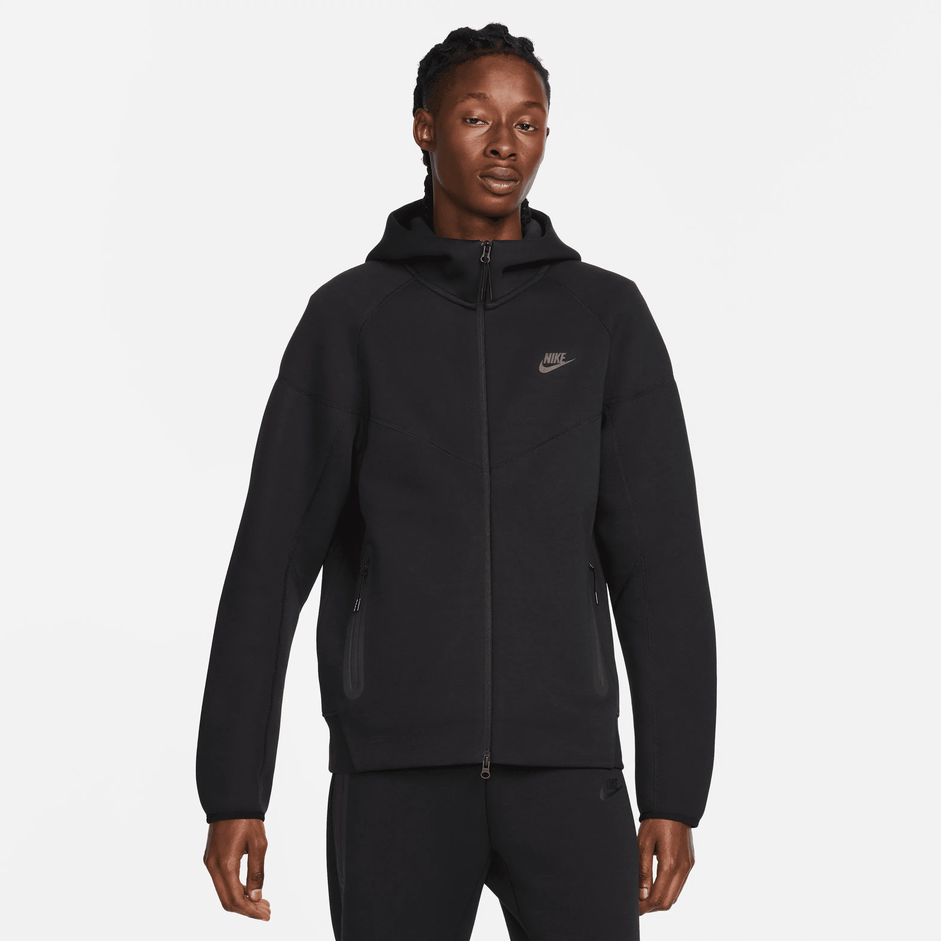 Nike - Men - Tech Fleece Full-Zip Hoodie - Black