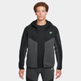 Nike Tech Fleece Full-Zip Windrunner Hoodie Black / Anthracite / Green Strike