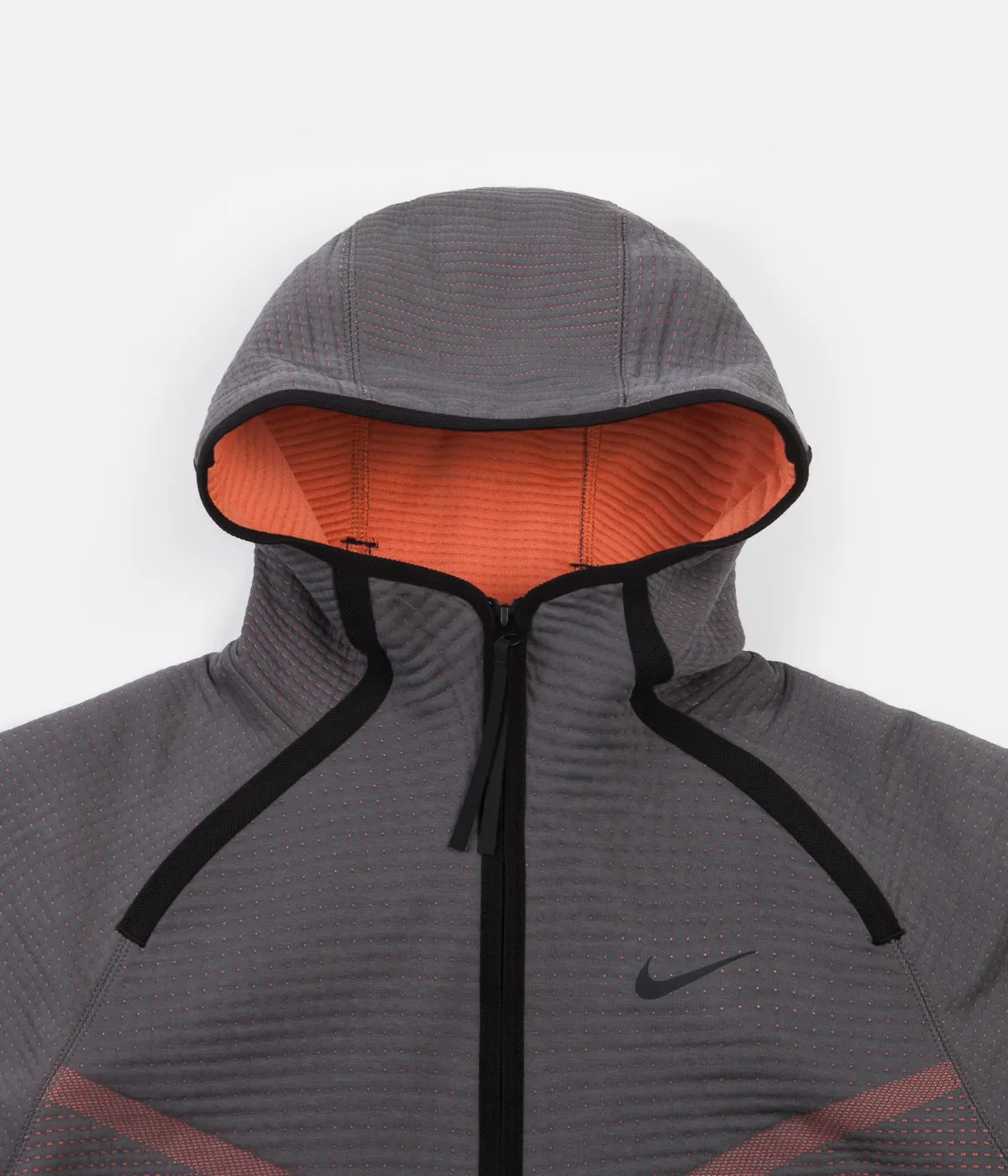 Nike Tech Pack Windrunner Full Zip Hoodie - Dark Grey / Turf Orange / Black