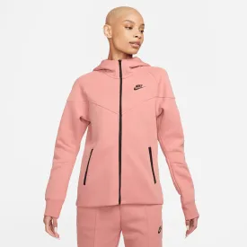 Nike - Women - Tech Fleece Full-Zip Hoodie - Red Stardust/Black