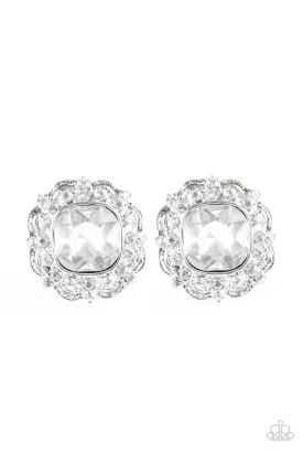 Paparazzi Earring ~ Starry Starlet - White