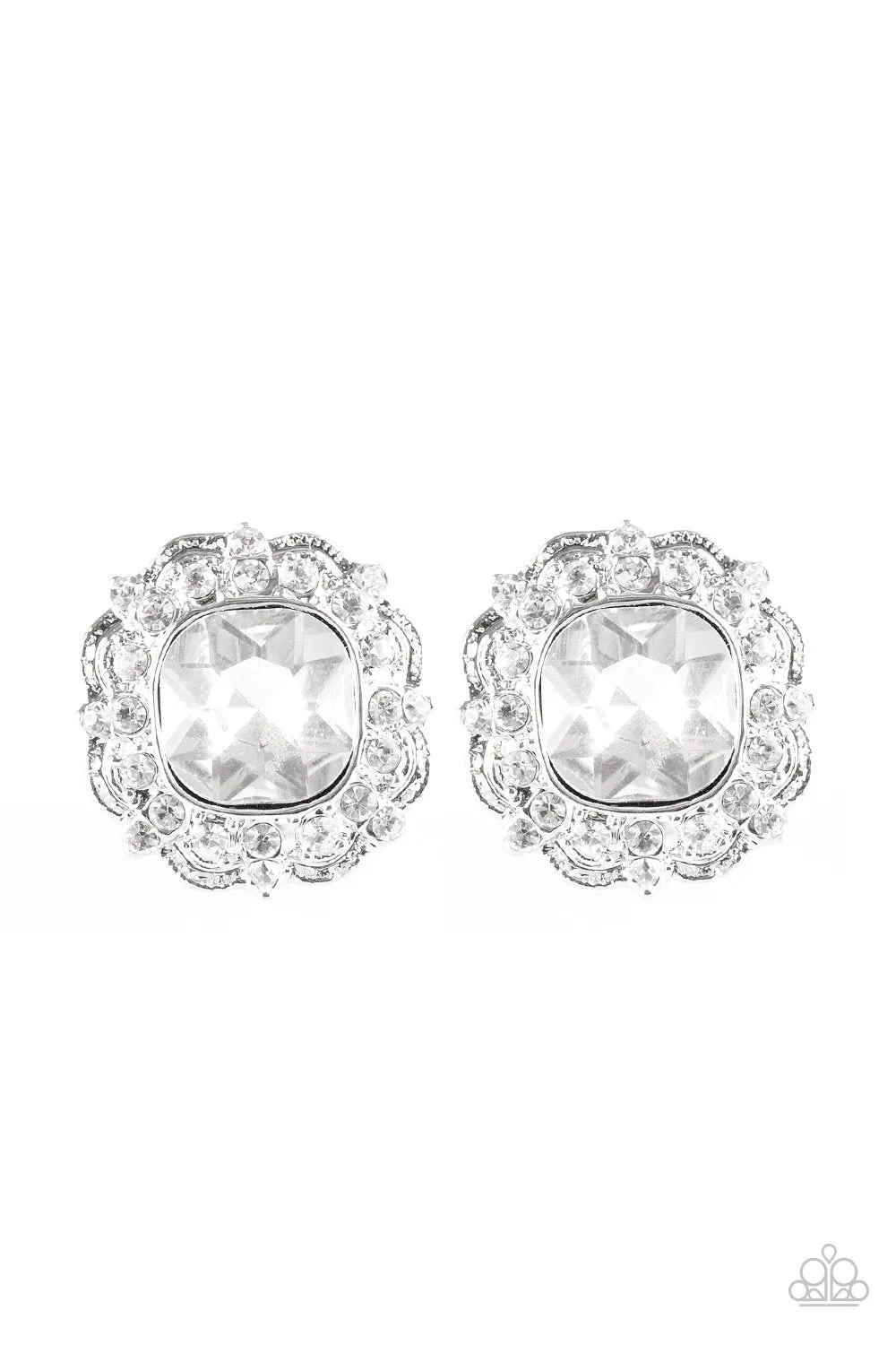 Paparazzi Earring ~ Starry Starlet - White