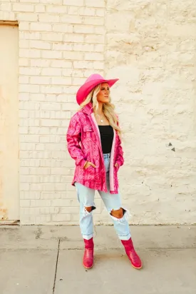 Pink Aztec Shacket