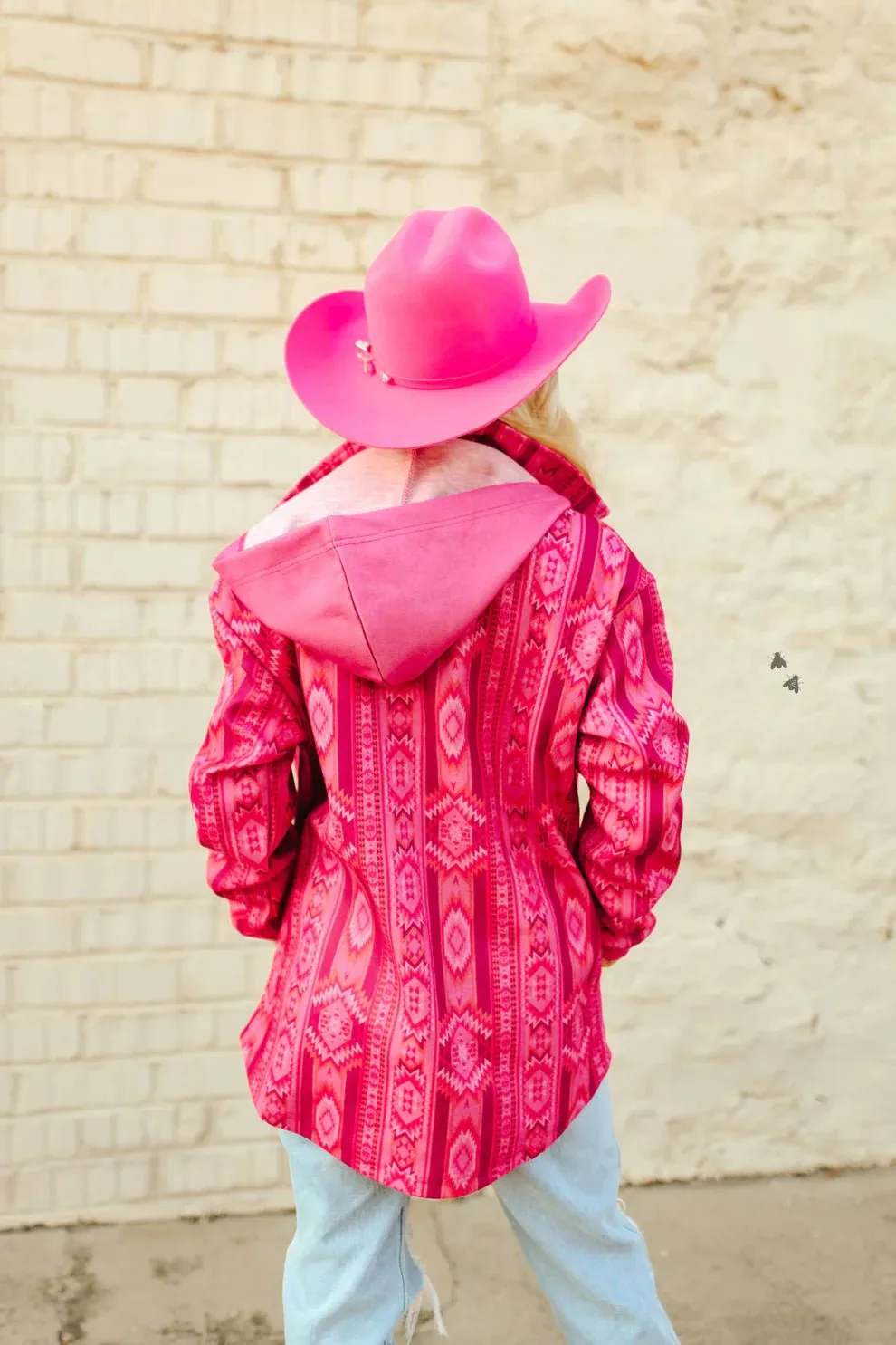 Pink Aztec Shacket