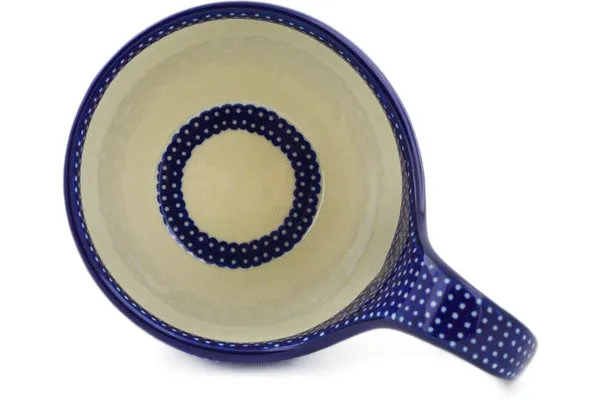 Polish Pottery 16 oz Bowl with Loop-Handle Starry Night UNIKAT