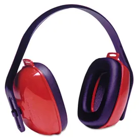 Qm24  Three-position Earmuffs, 25 Db Nrr, Red/black