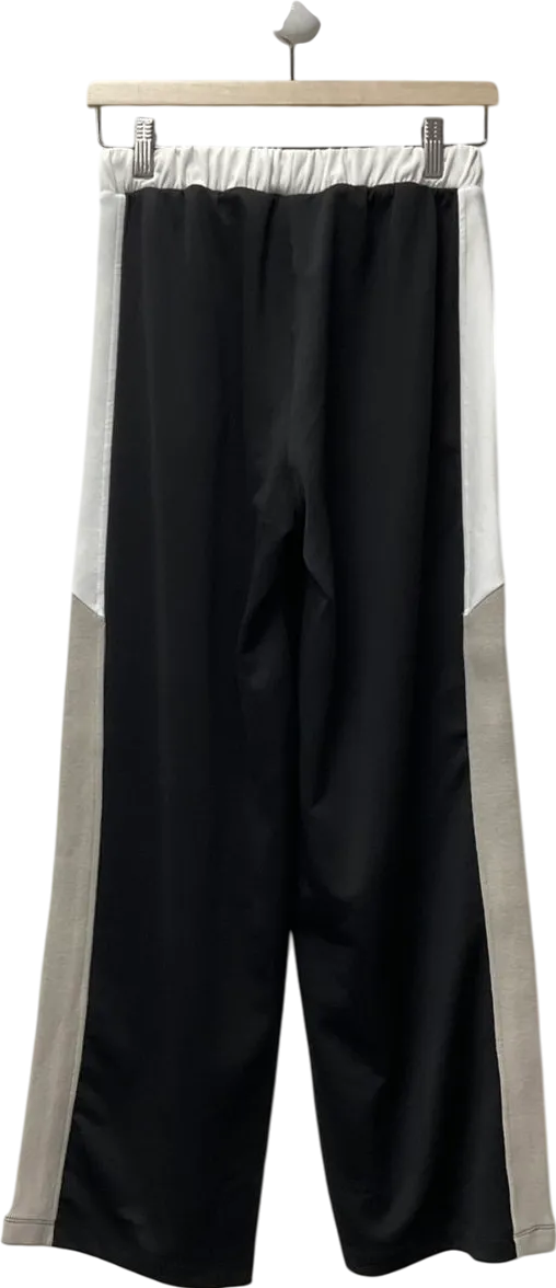 River Island Black Monochrome Side Stripe Wide Leg Trousers UK S